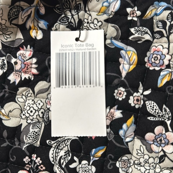 NWT Vera Bradley Holland Garden Iconic Tote Bag - Picture 7 of 8